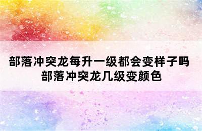 部落冲突龙每升一级都会变样子吗 部落冲突龙几级变颜色